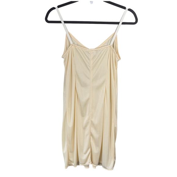 VTG JOHNNY WAS M Slip Dress Sheer 90s Y2K Romantic Feminine Delicate Champagne - Picture 2 of 6